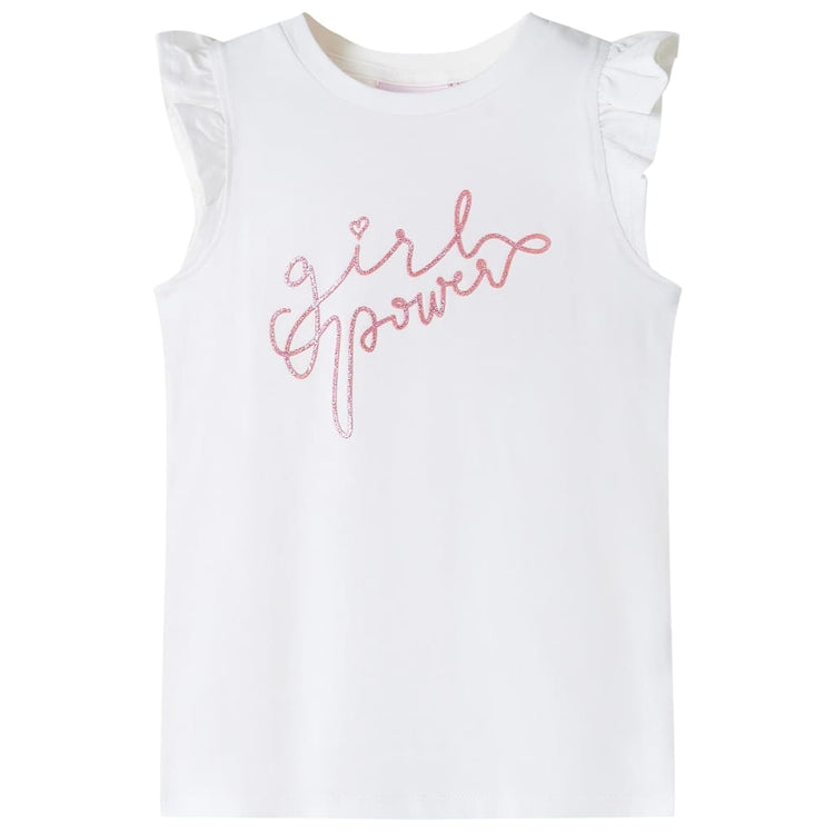 Vidaxl Child's Shirt avec des volants sur les manches 140 ECRU