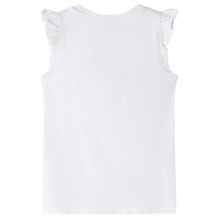 Vidaxl Child's Shirt avec des volants sur les manches 140 ECRU