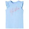 Vidaxl Child's Shirt avec des volants sur les manches 140 bleu clair