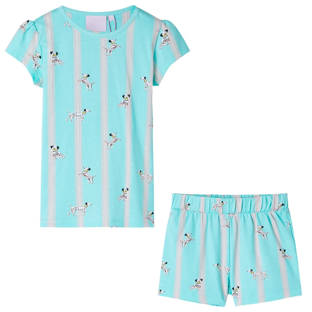 Pajama pour enfants Vidaxl avec des manches courtes 92 ECRU