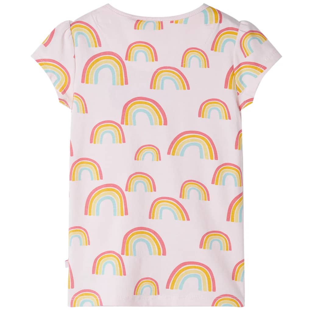 Pajamas pour enfants Vidaxl avec des manches courtes 116 rose doux