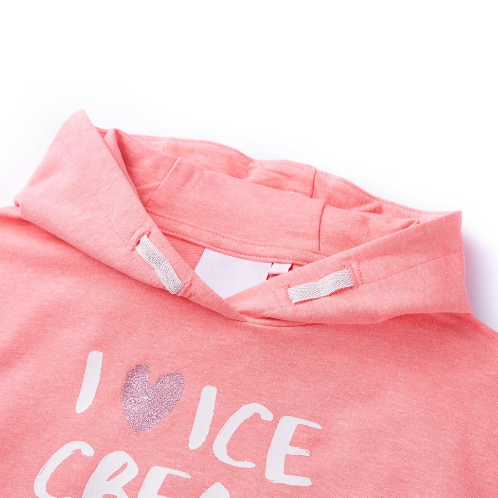 Pull pour enfants vidaxl avec capuche 104 rose vif