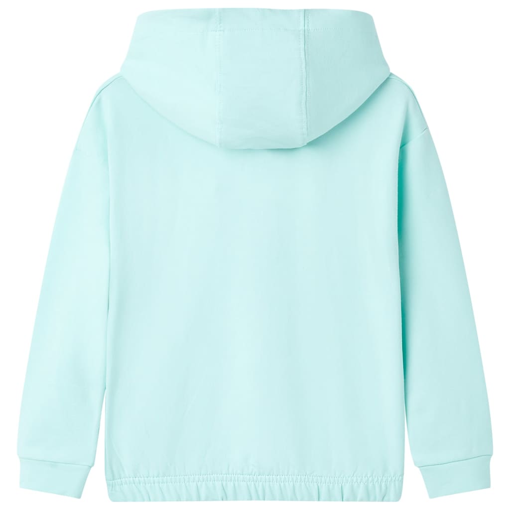 Pull pour enfants vidaxl avec capuche 116 bleu de mer clair