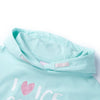 Pull pour enfants vidaxl avec capuche 116 bleu de mer clair
