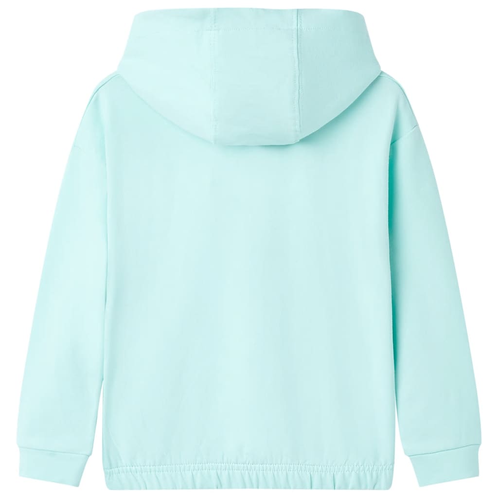 Pull pour enfants vidaxl avec capuche 128 bleu de mer clair