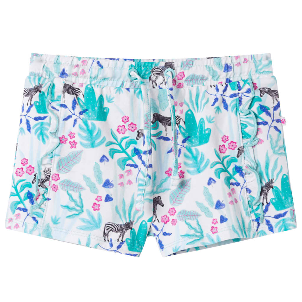 Short pour enfants Vidaxl avec Trekoord 104 Ecru et Dark Mint