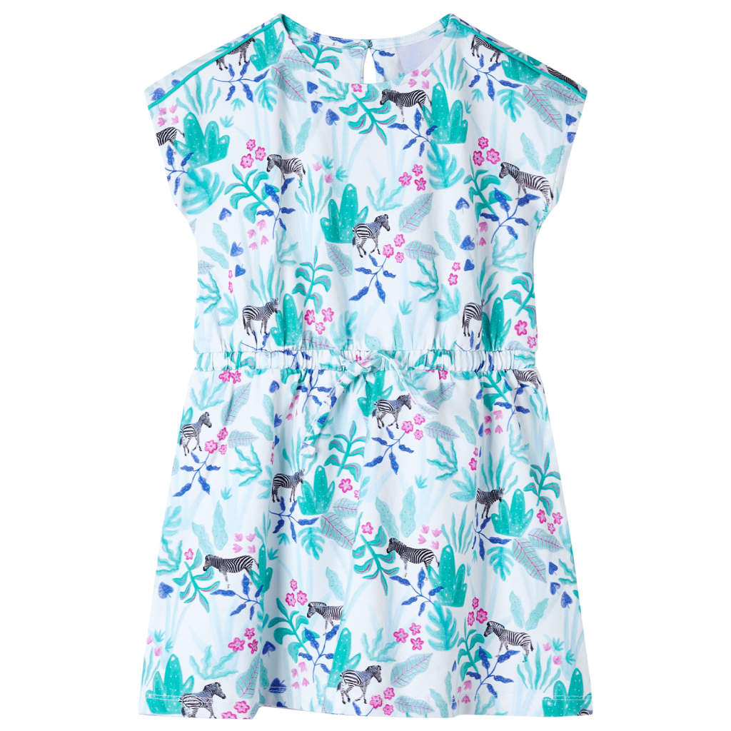 Vidaxl Children's Robe 92 Ecru et Dark Mint colored