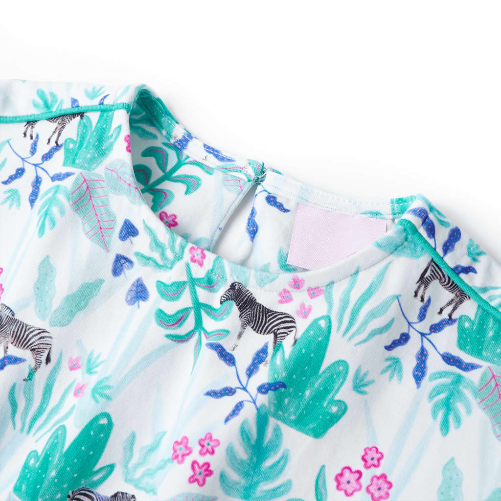 Vidaxl Children's Robe 92 Ecru et Dark Mint colored