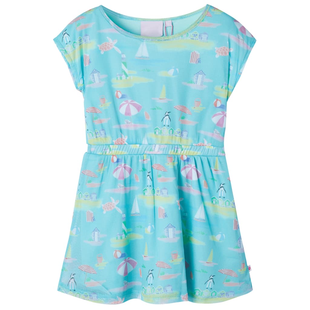 Vidaxl Robe pour enfants 128 bleu de mer clair