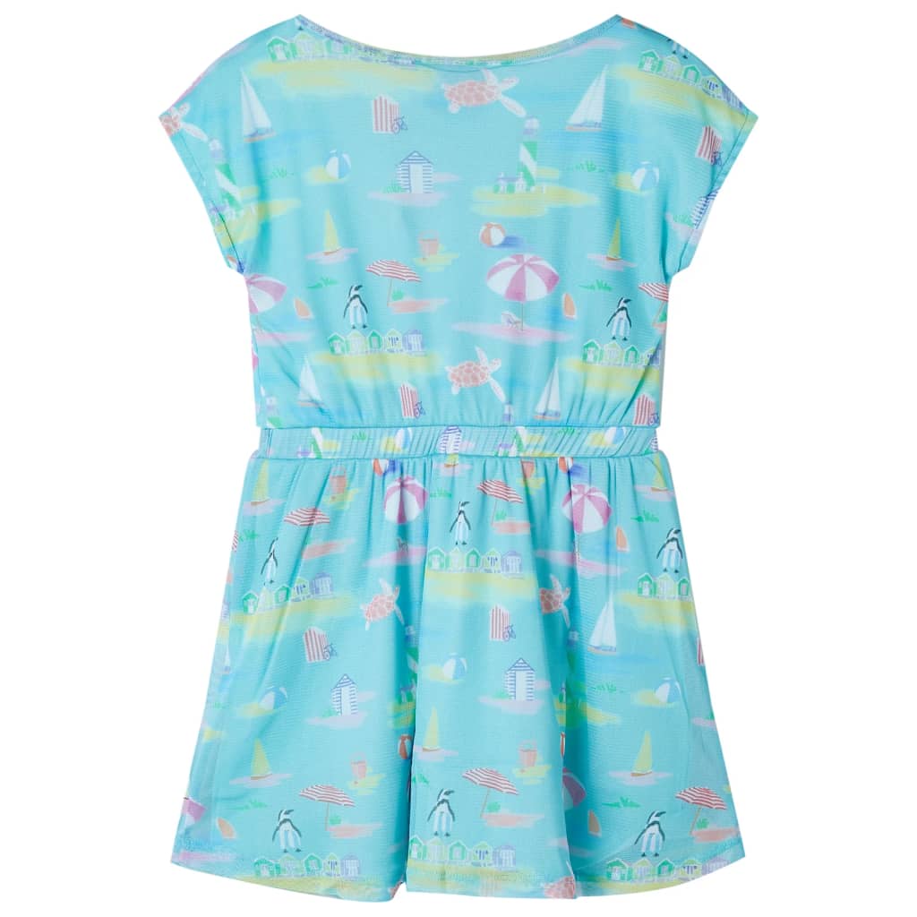 Vidaxl Robe pour enfants 128 bleu de mer clair