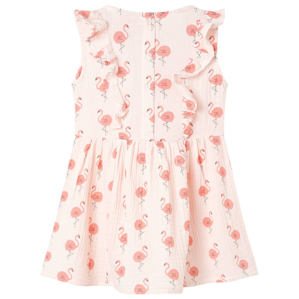 Vidaxl Robe pour enfants avec volants 116 rose doux