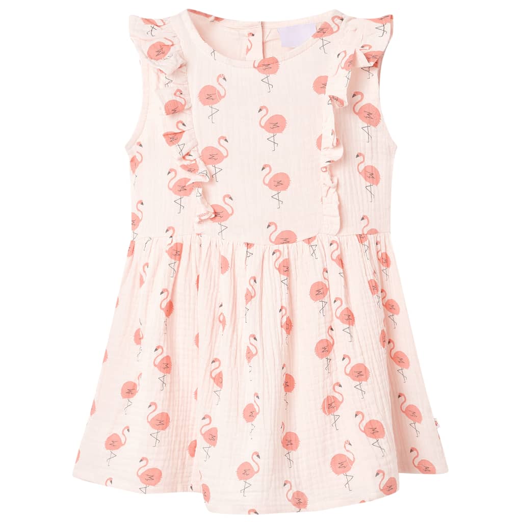 Vidaxl Robe pour enfants avec volants 128 rose doux
