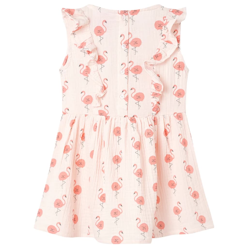 Vidaxl Robe pour enfants avec volants 140 rose doux