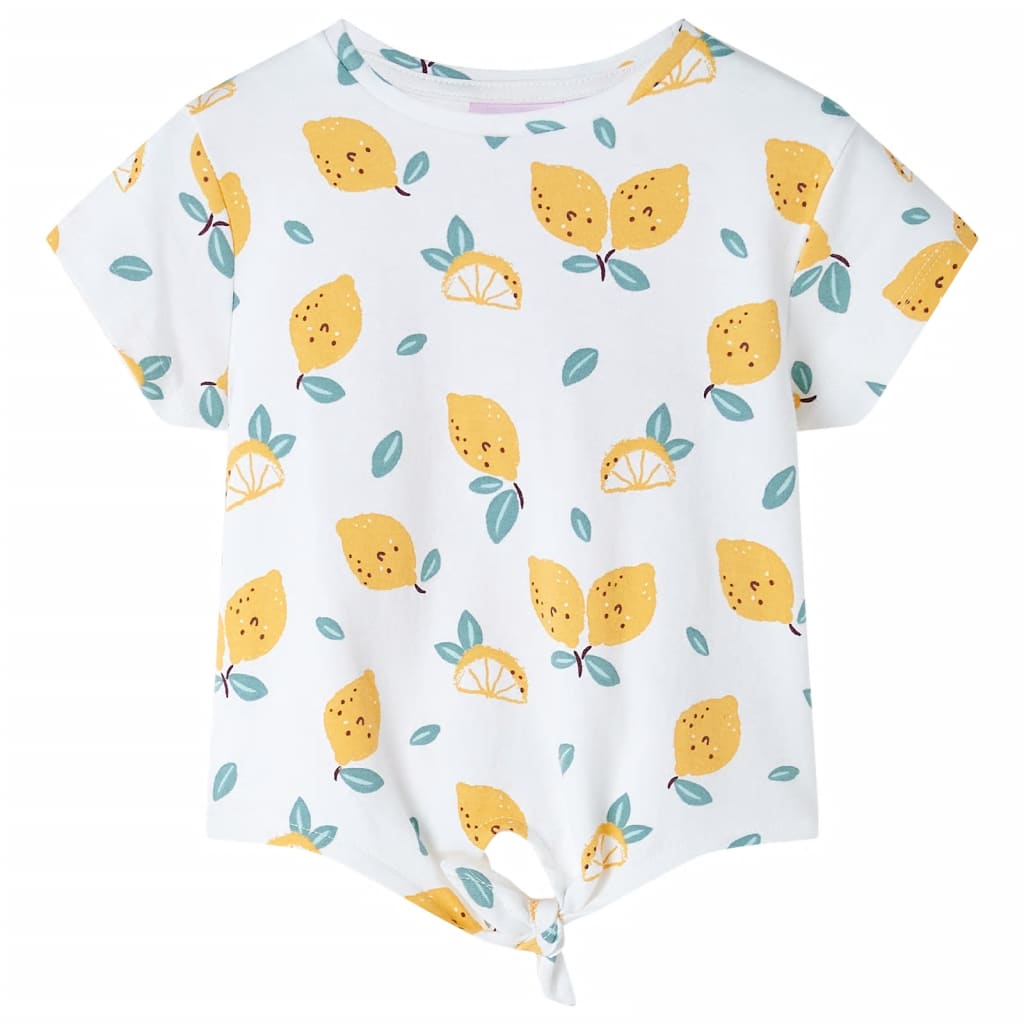 Vidaxl Children's Shirt avec Knoop in de Zoom 128 Ecru