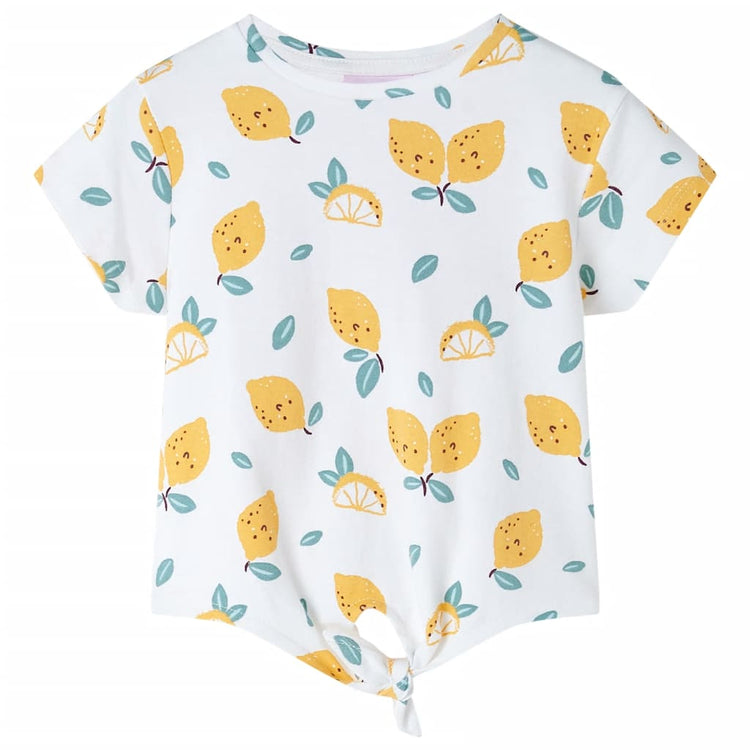 Vidaxl Children's Shirt avec Knoop in de Zoom 128 Ecru