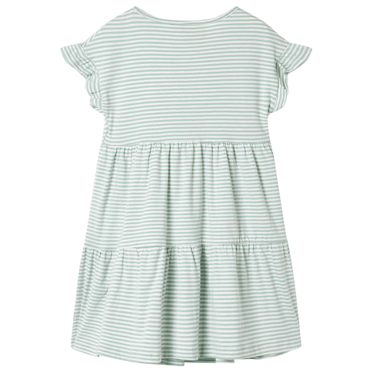 Vidaxl Robe pour enfants avec volants sur les manches 92 colorés à la menthe