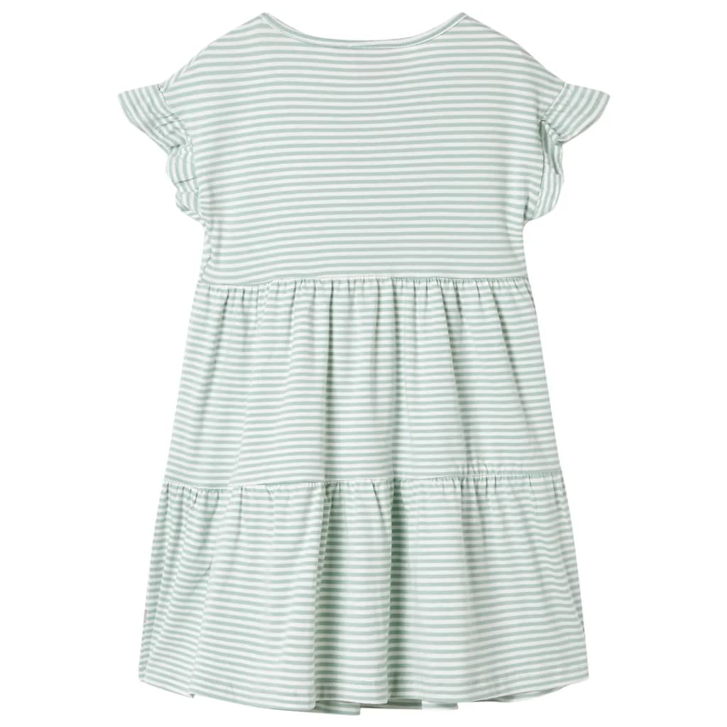 Vidaxl Robe pour enfants avec volants sur les manches 104 colorés à la menthe