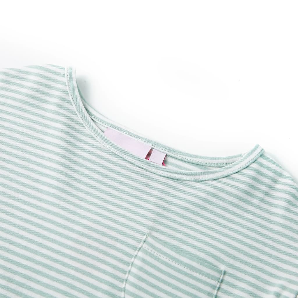 Vidaxl Robe pour enfants avec volants sur les manches 128 colorés à la menthe