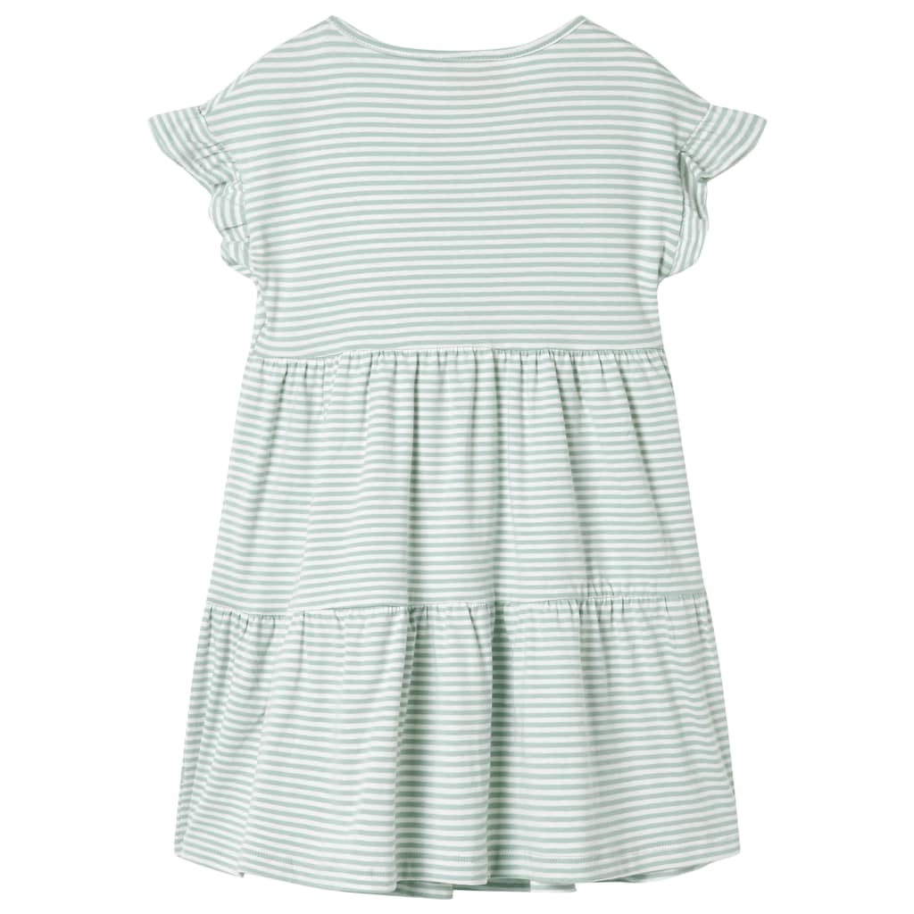 Vidaxl Robe pour enfants avec volants sur les manches 140 colorés à la menthe