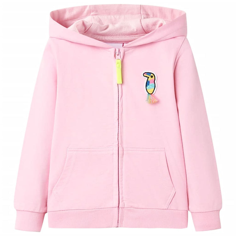 Vidaxl gilet pour enfants avec capuche et zits 92 rose vif