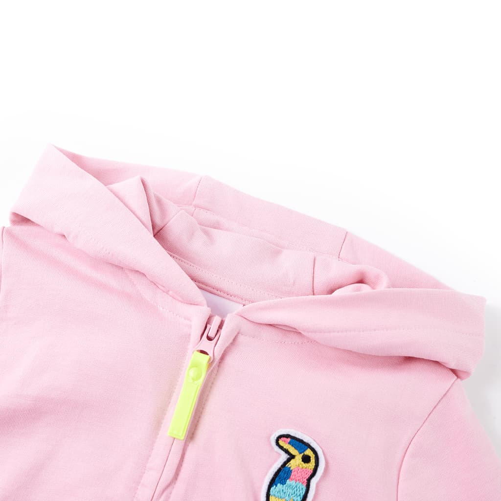 Vidaxl gilet pour enfants avec capuche et zits 92 rose vif