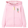 Vidaxl gilet pour enfants avec capuche et fermeture à glissière 104 rose vif