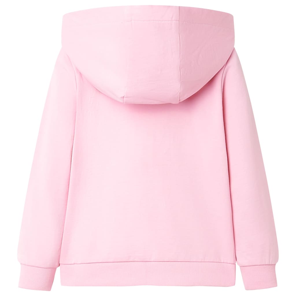 Vidaxl gilet pour enfants avec capuche et fermeture à glissière 104 rose vif