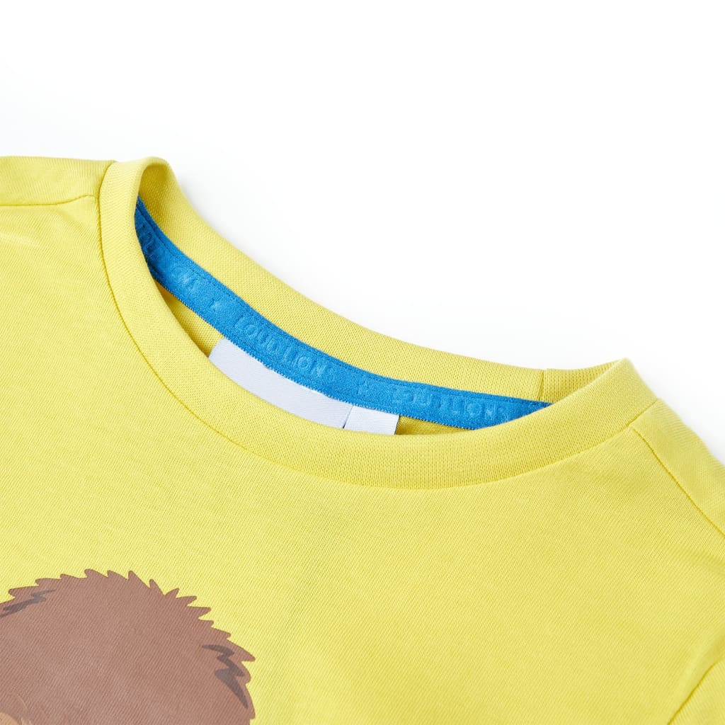 Vidaxl Child's Shirt avec manches courtes 128 jaune