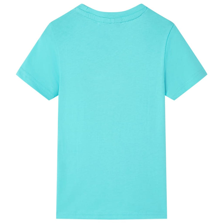 Chemise pour enfants vidaxl avec manches courtes 128 bleu de mer