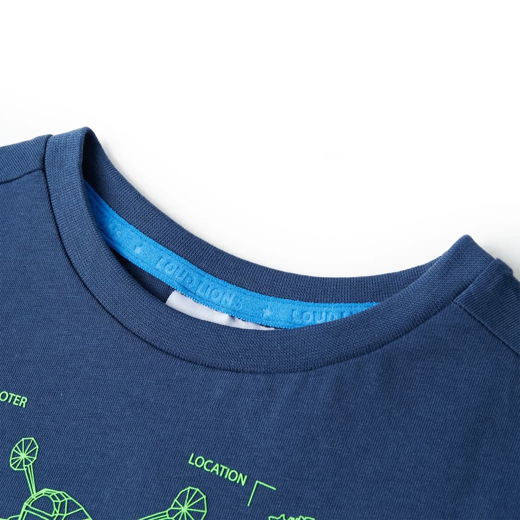 Vidaxl Child's Shirt 116 Bleu foncé