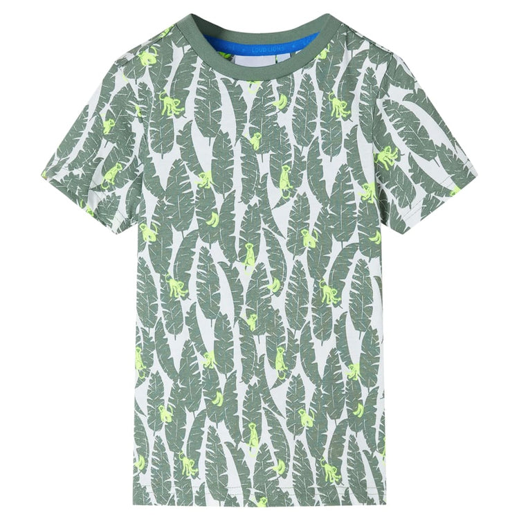 Vidaxl Child's Shirt 140 ECRU et Donkerklimopgroen