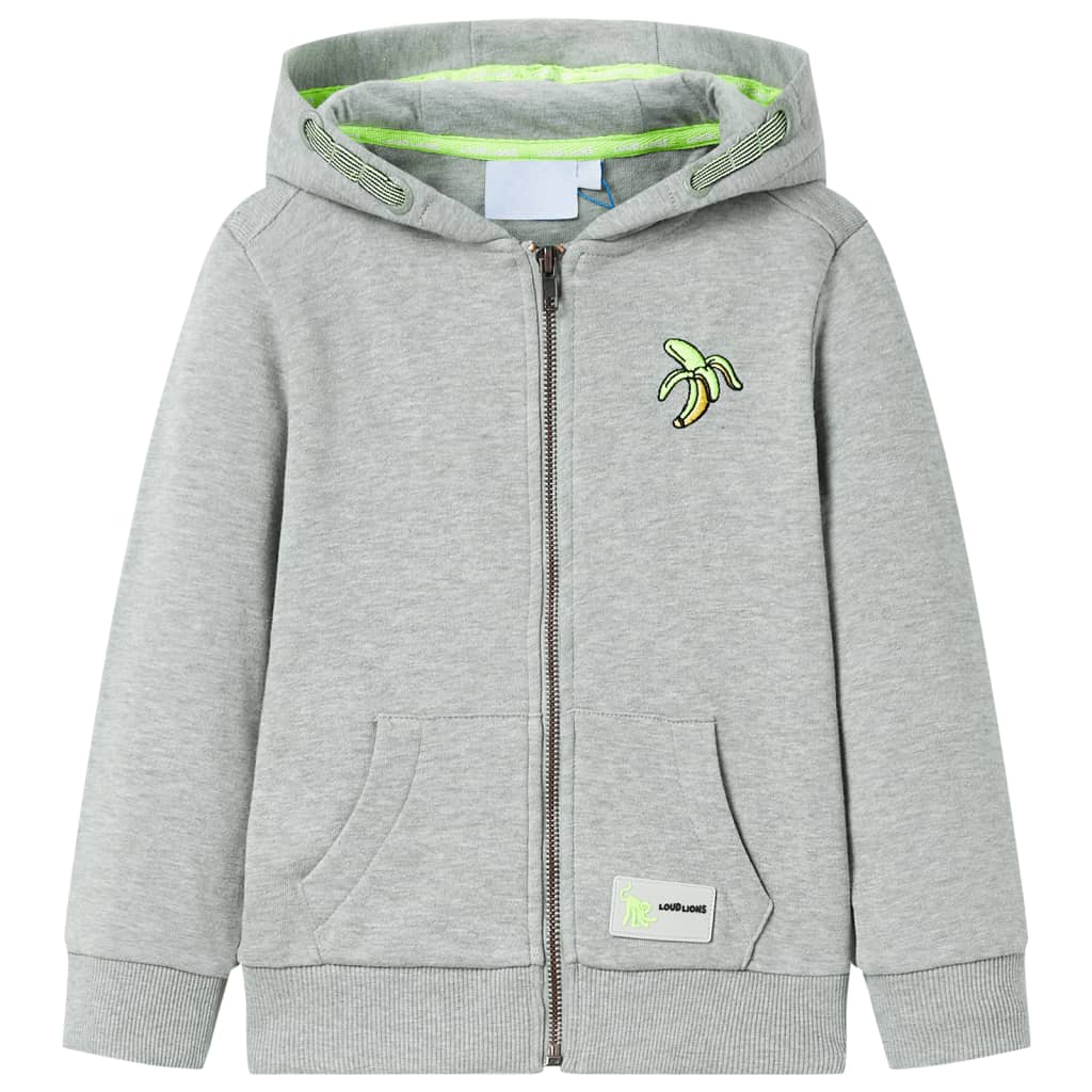 Vidaxl gilet pour enfants avec capuche et fermeture à glissière 92 mixte lichtkaki