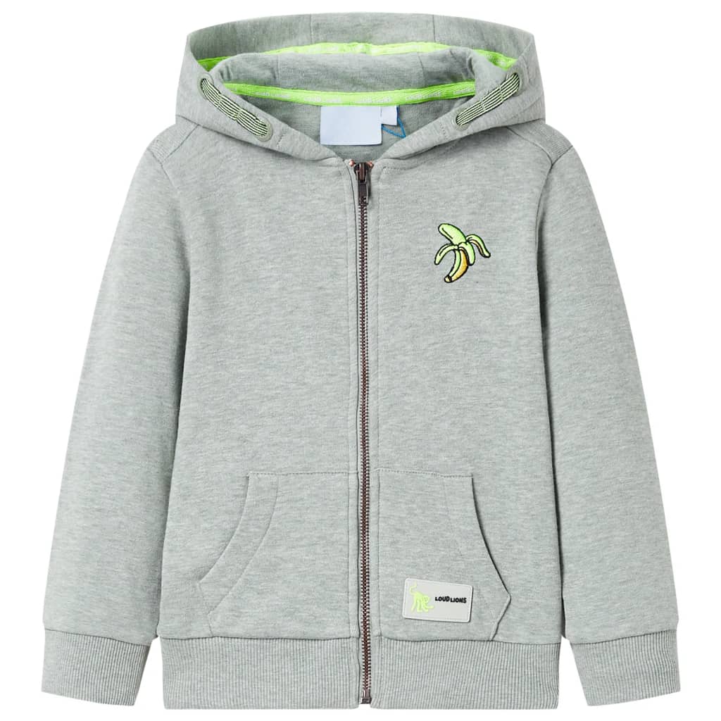 Vidaxl gilet pour enfants avec capuche et fermeture éclair 116 mixte lichtkaki
