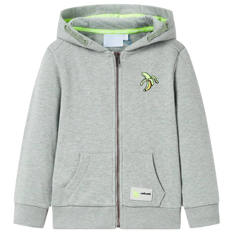 Vidaxl gilet pour enfants avec capuche et fermeture éclair 116 mixte lichtkaki