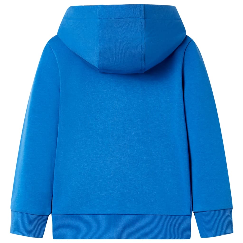 Vidaxl gilet pour enfants avec capuche et rits 128 bleu
