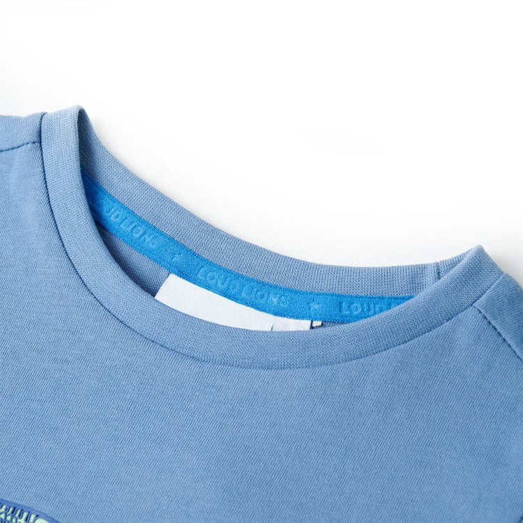 Vidaxl Child's Shirt 128 Middelblauw
