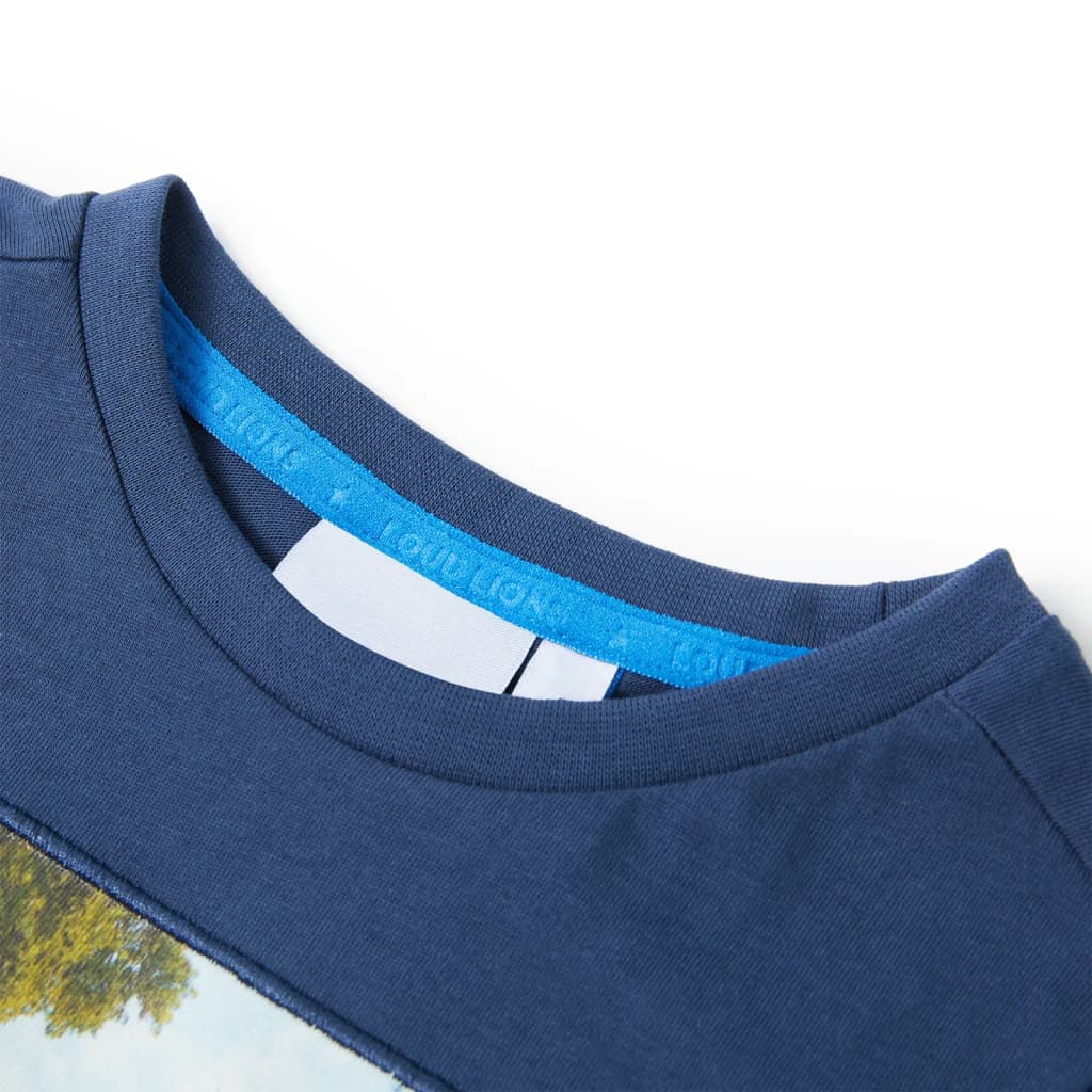 Vidaxl Child's Shirt 104 Bleu foncé