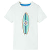 Vidaxl Children's Shirt avec manches courtes 128 ECRU