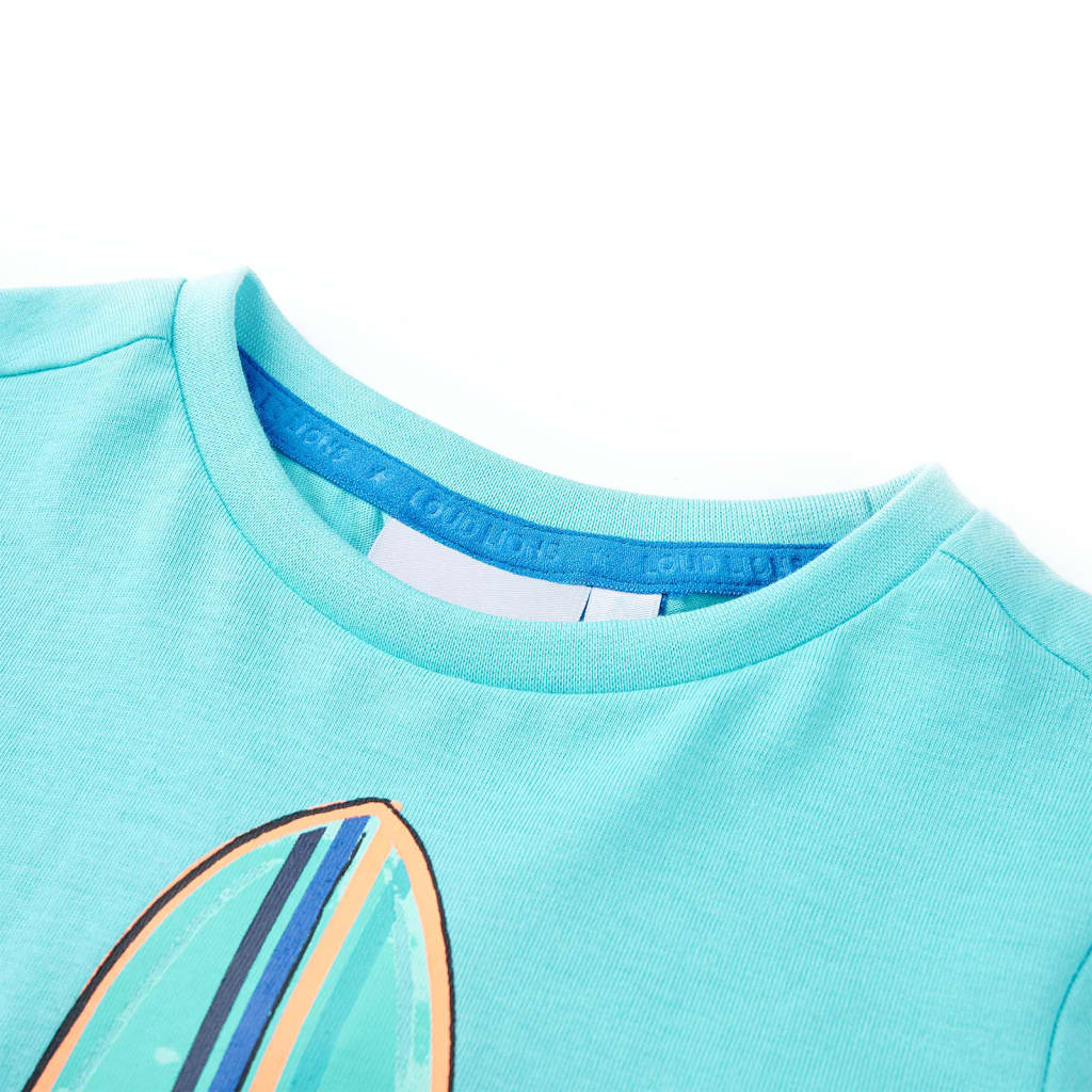 Vidaxl Child's Shirt avec manches courtes 92 Bleu de mer