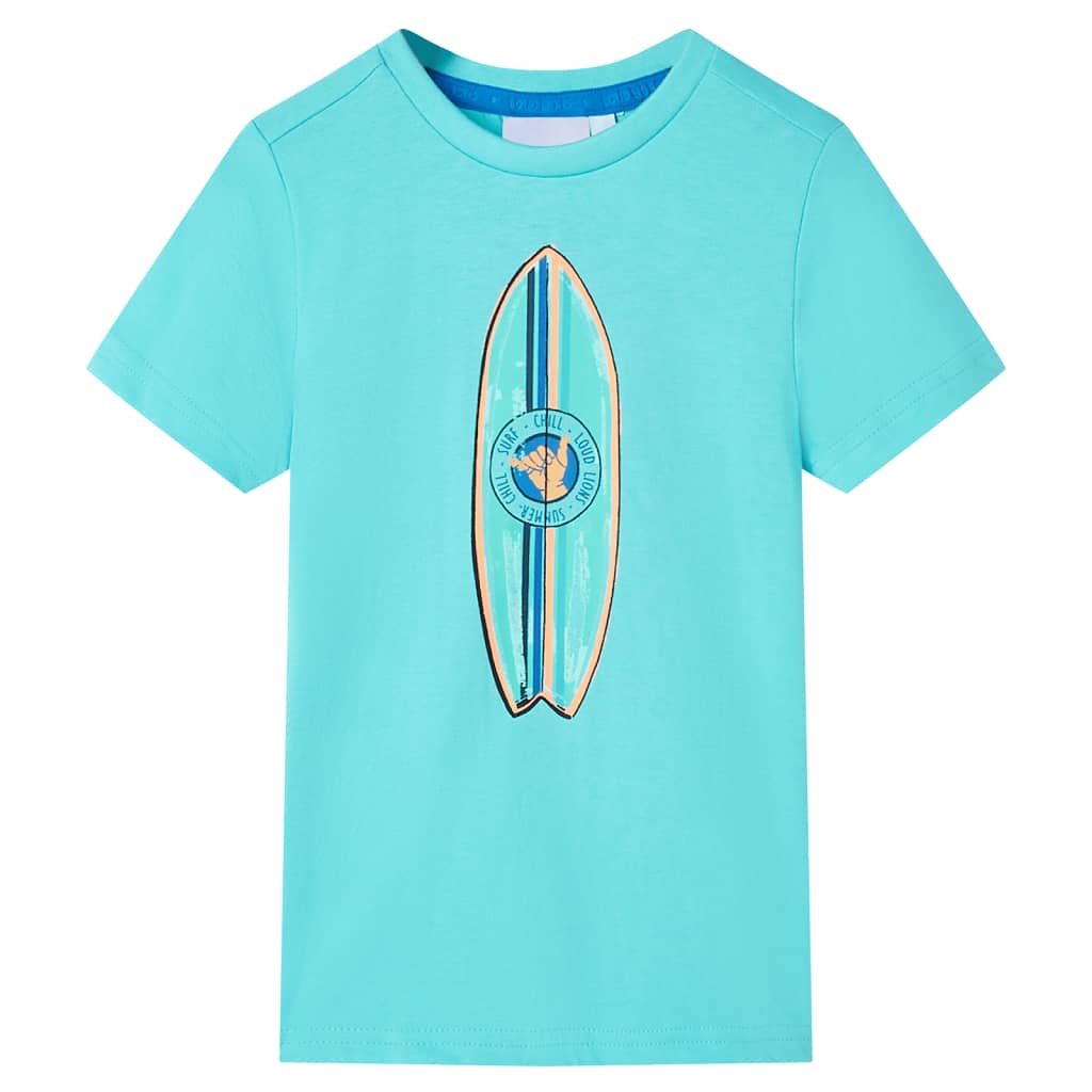 Vidaxl Child's Shirt avec manches courtes 116 bleu de mer