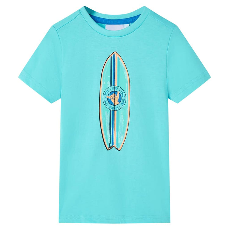 Vidaxl Child's Shirt avec manches courtes 116 bleu de mer