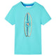 Vidaxl Child's Shirt avec manches courtes 116 bleu de mer