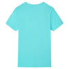 Vidaxl Child's Shirt avec manches courtes 116 bleu de mer