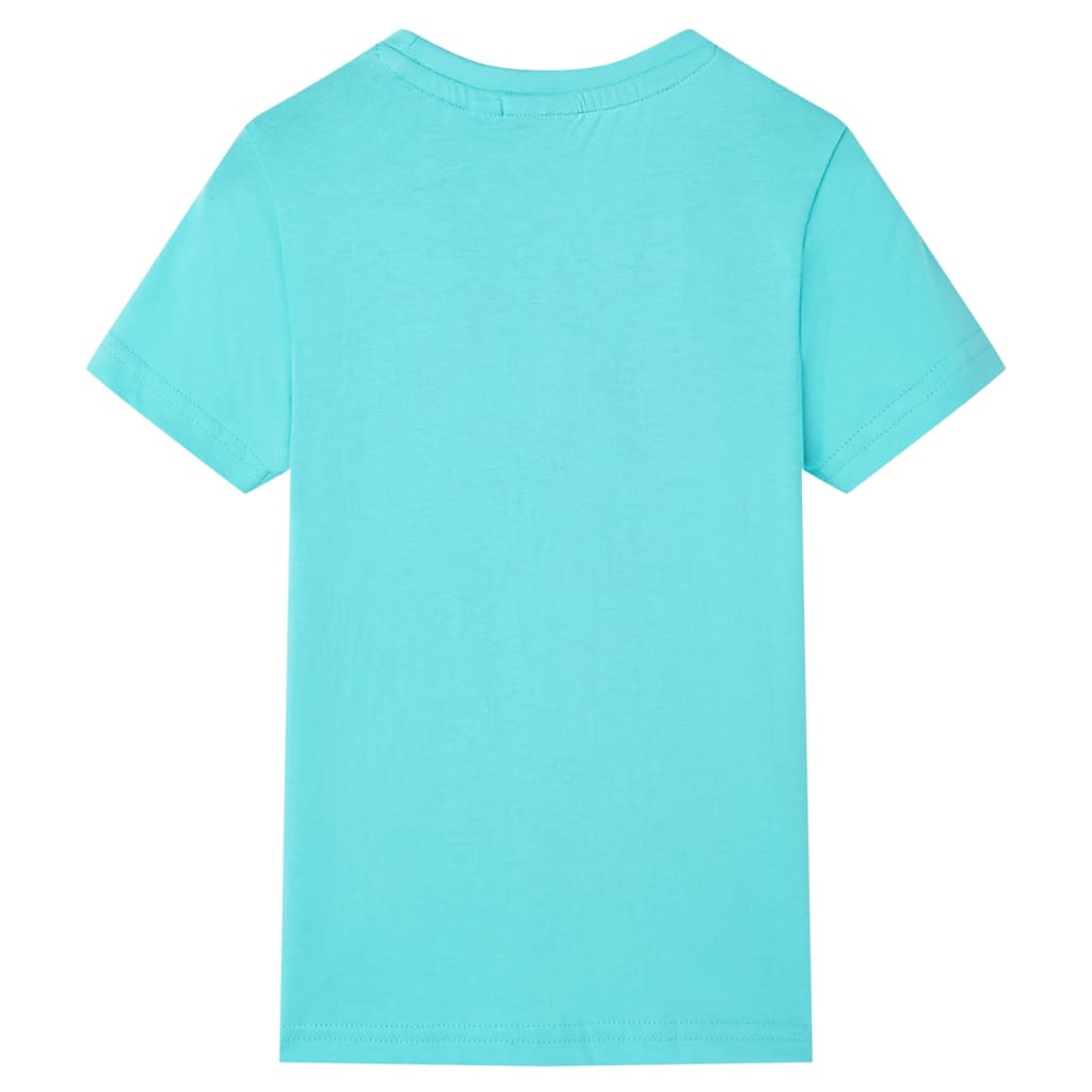 Chemise pour enfants vidaxl avec manches courtes 128 bleu de mer