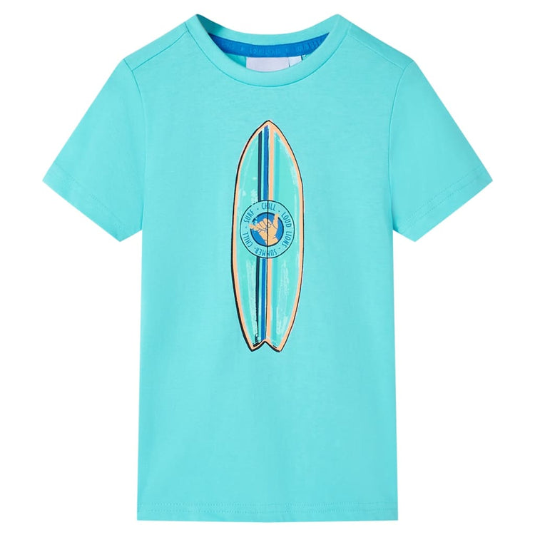 Vidaxl Child's Shirt avec manches courtes 140 bleu de mer