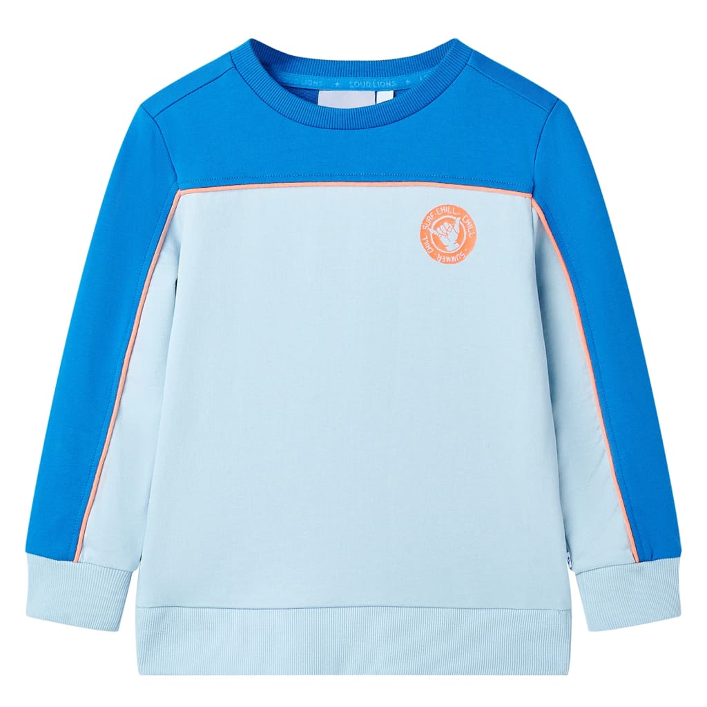 Pull pour enfants Vidaxl 116 bleu vif et bleu clair