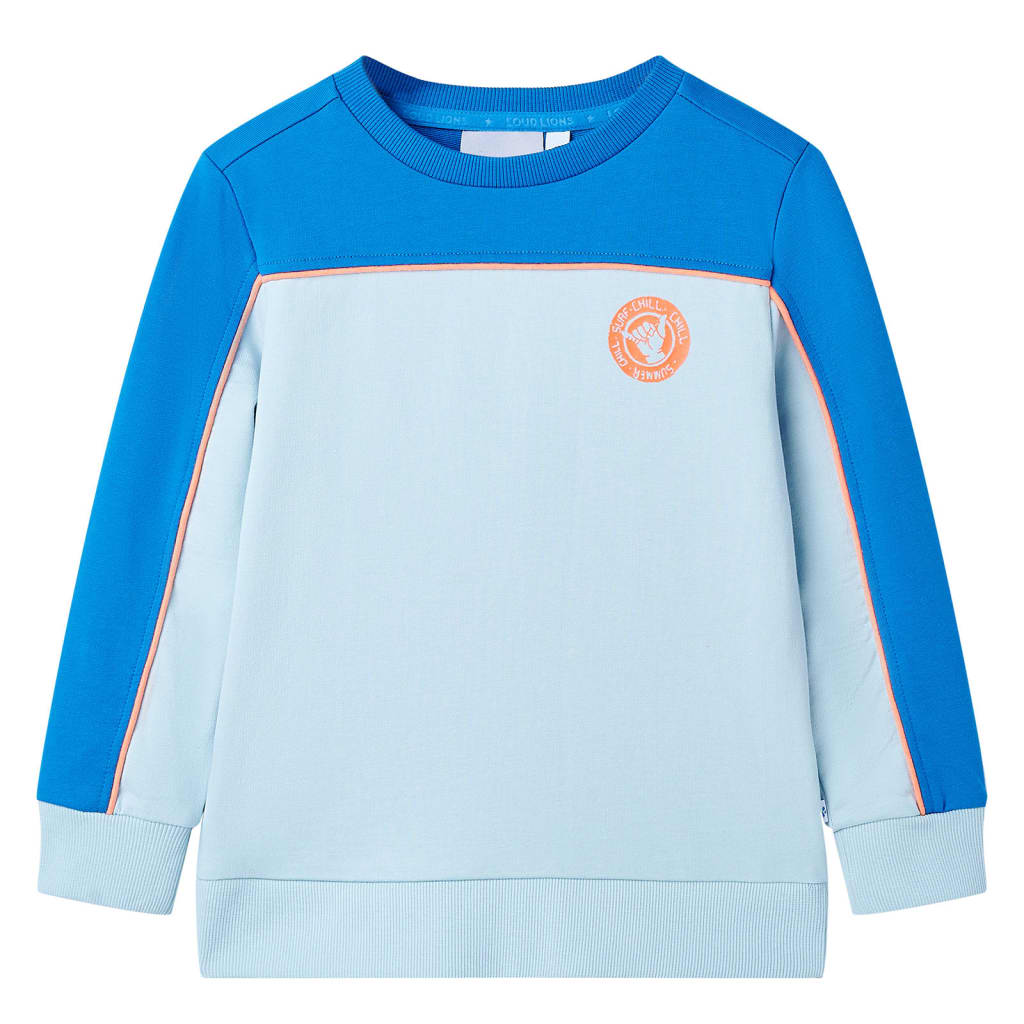 Vidaxl Pull pour enfants 140 bleu vif et bleu clair