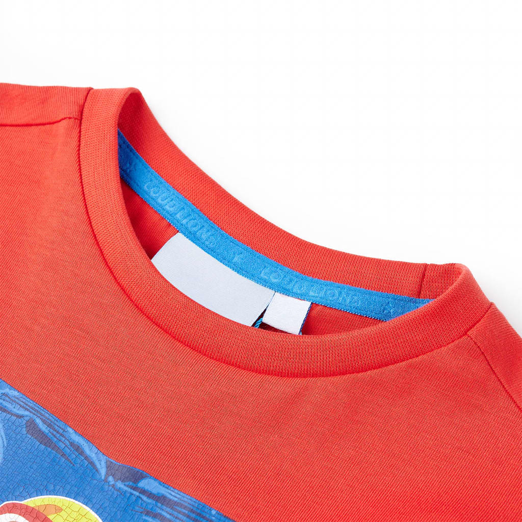 Chemise pour enfants vidaxl avec manches courtes 116 rouge