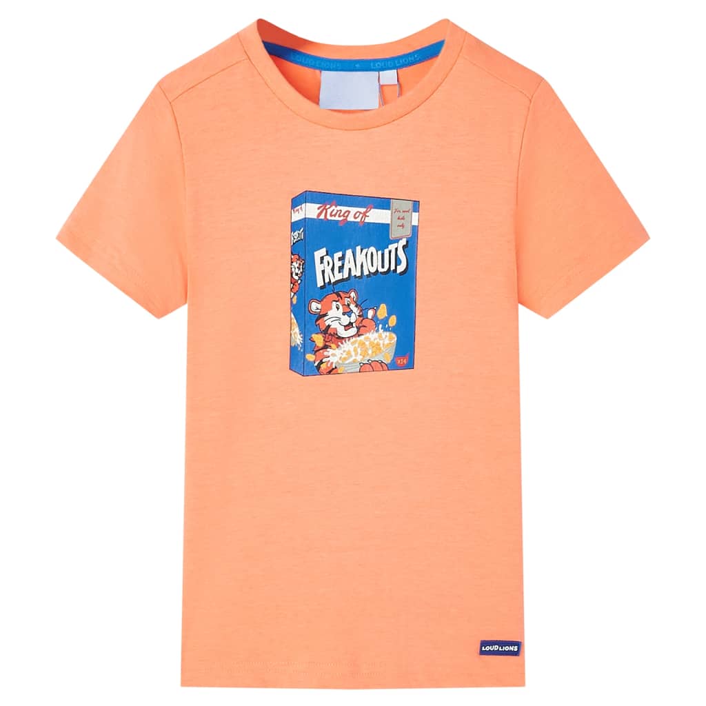 Vidaxl Child's Shirt avec manches courtes 92 Néonoranje