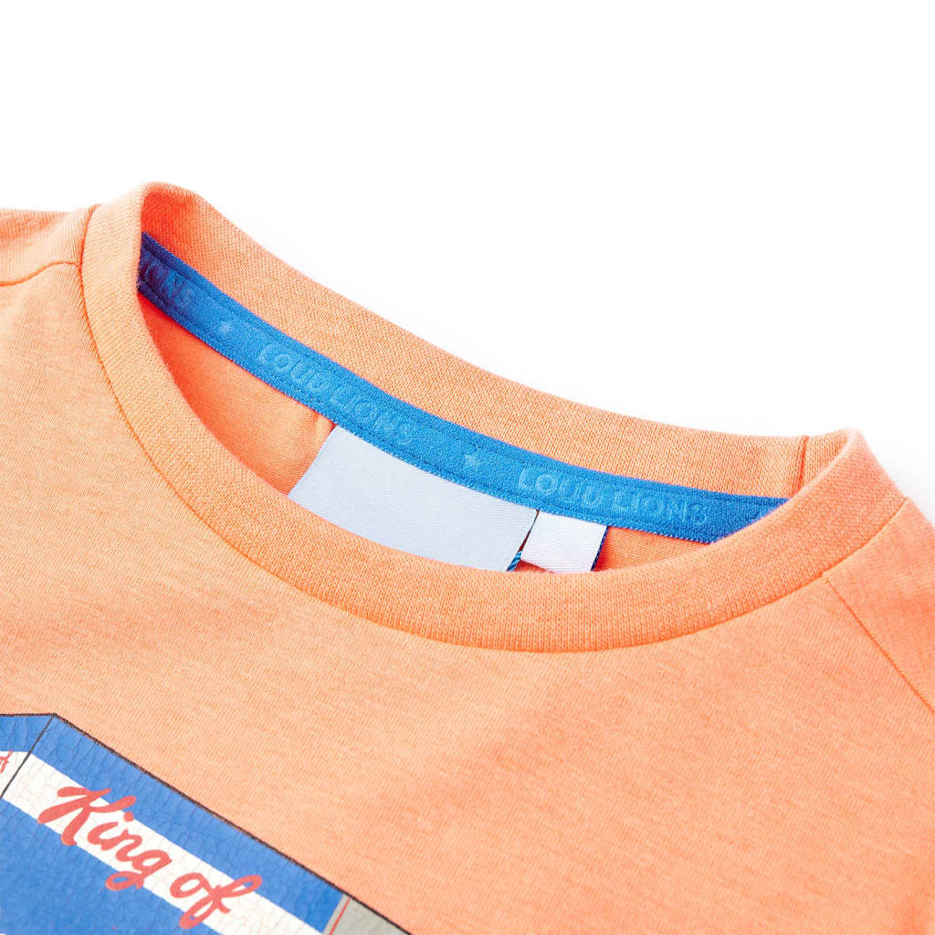 Vidaxl Child's Shirt avec manches courtes 104 Néonoranje
